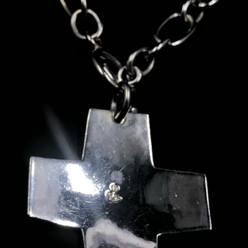 Silpada Silver Cross Necklace with Intricate Design - Picture 5 of 5